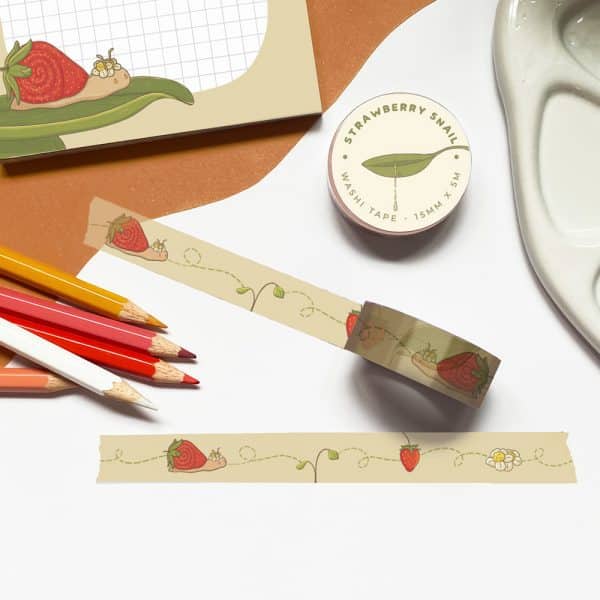 Strawberry Snail Washi Tape