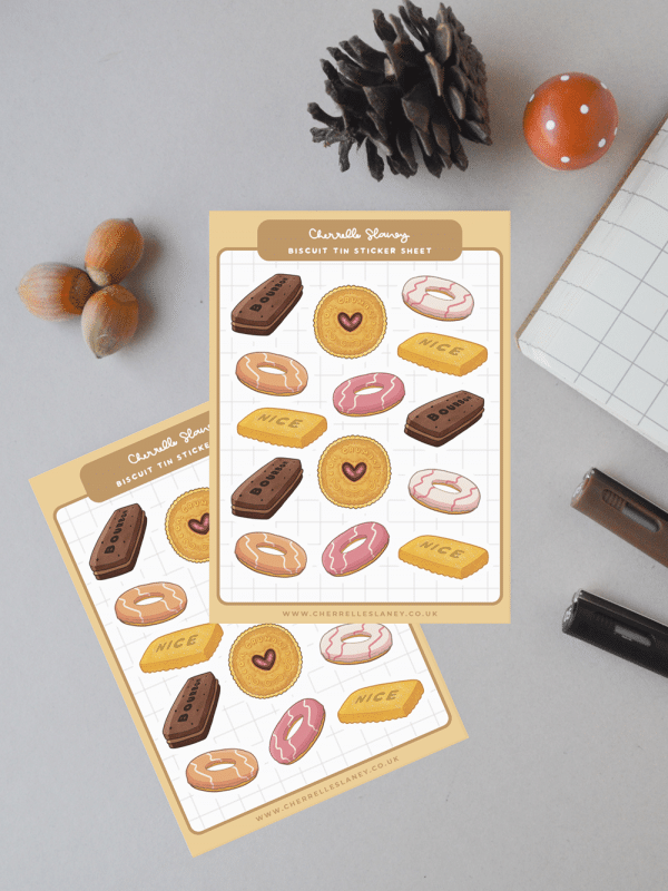 Biscuit Tin Sticker Sheet - Image 2
