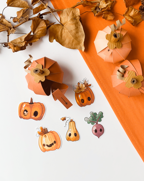 Paper Pumpkin Sticker Pack - Image 4