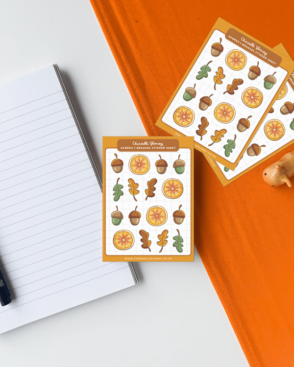 Acorns & Oranges Sticker Sheet - Image 5