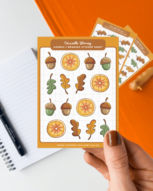 Acorns & Oranges Sticker Sheet - Image 6