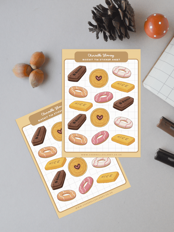 Biscuit Tin Sticker Sheet - Image 4