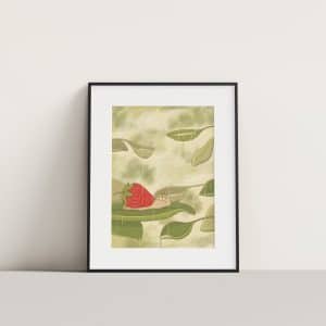 Strawberry Snail - Slight Seconds 8x10 Print