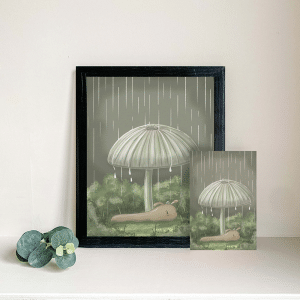 Pleated Inkcap Print